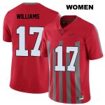 Women's NCAA Ohio State Buckeyes Alex Williams #17 College Stitched Elite Authentic Nike Red Football Jersey JG20Q00PS